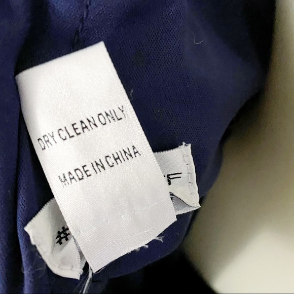 Bill Levkoff #Levkoff Chiffon A-Line Gown in Navy - Picture 9 of 12